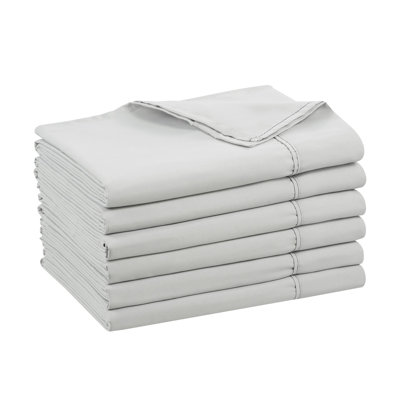 Host & Home Soft Brushed Hypoallergenic Microfiber Flat Sheets - Pack of 6