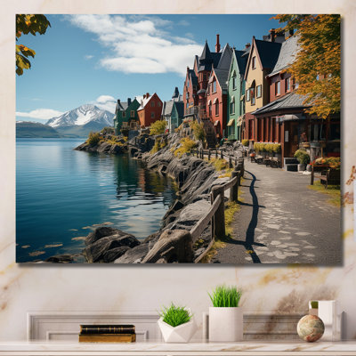 Allemagne, ville d'Alesund au bord du lac - Allemagne, art mural