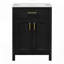 Ensemble de meuble-lavabo de 24 pouces avec lavabo en céramique, conception luxueuse peu encombrante et portes à fermeture en douceur-71118457