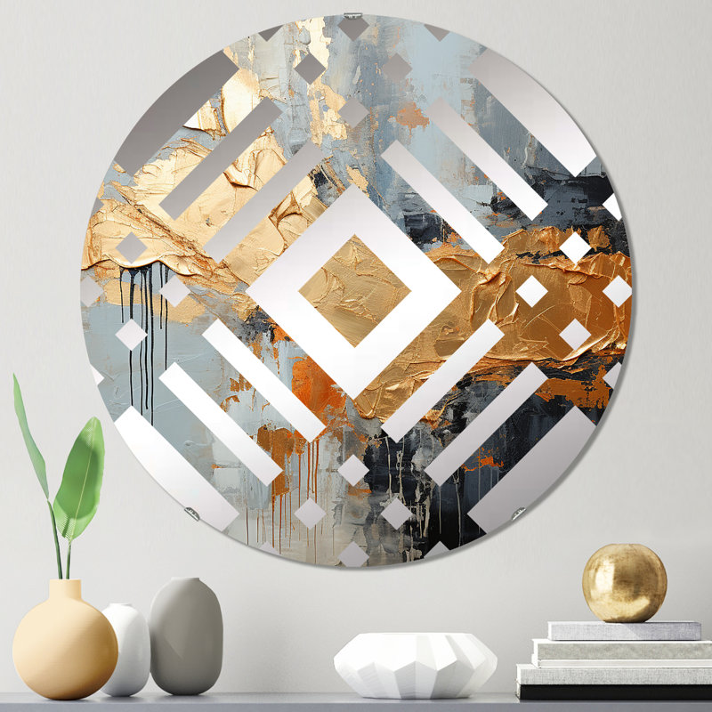 Geremie - Miroir décoratif diamant, 23,6 po x 23,6 po
