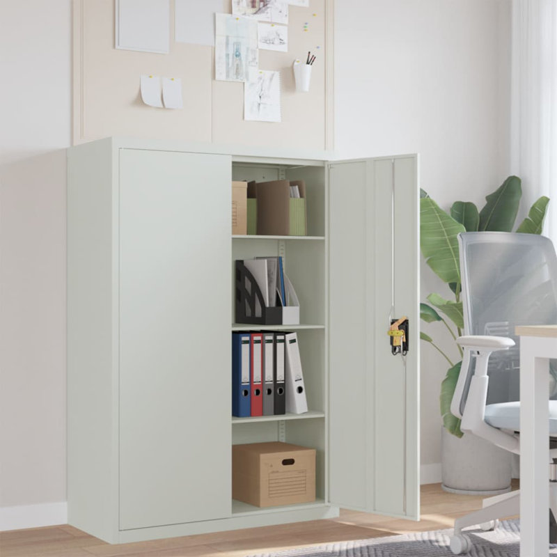 Jameson 2 -Door 3 -Shelf, Steel Grey