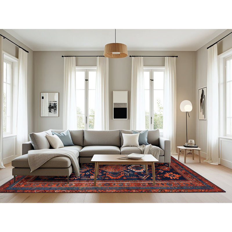 Tapis mauve lavable à la machine, Rectangle 6 pi x 9 pi