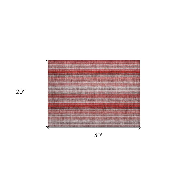 Tapis intérieur antidérapant à rayures grises roses et rouges 2 pi x 3 pi