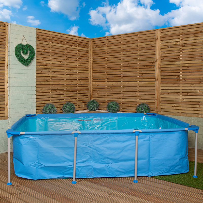 2.58M X 1.79M Giant Rectangular Framed Pool With 2400L Wheels
