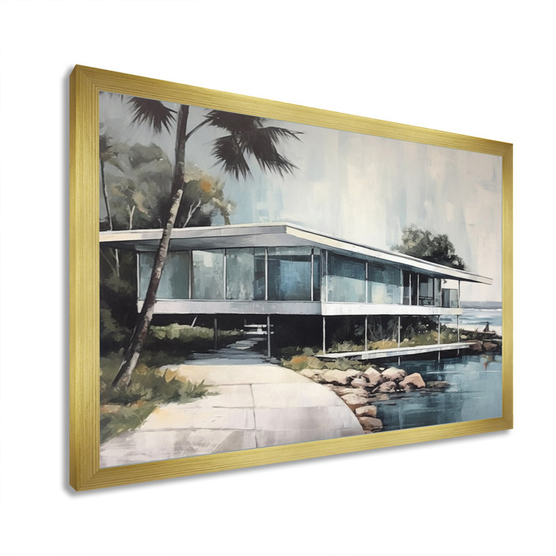 Beach House Tranquility II - imprimé, H 34 po x l 44 po x P 1,5 po, Encadrement doré