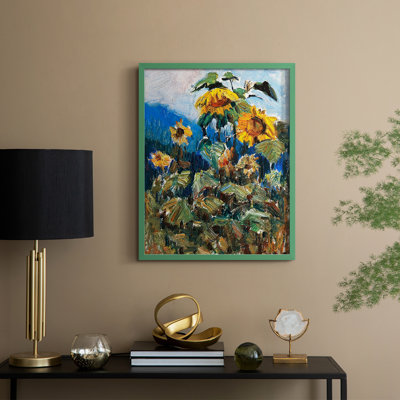 Reproduction florale vintage encadrée CECLX III - bois massif