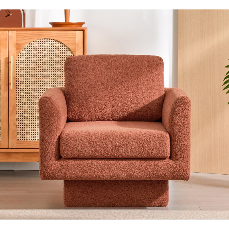 Fauteuil d'appoint pivotant à 360 °, Ourson rouge brique