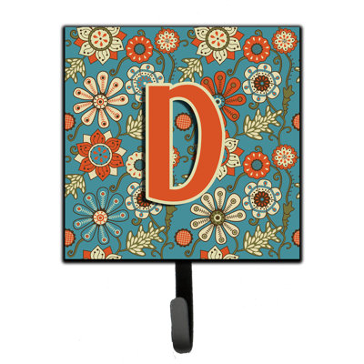 Porte-laisse rétro et crochet mural fleurs