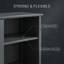 Armoire de rangement pour lavabo de salle de bain avec tablette réglable - Organisateur noir sous l'évier