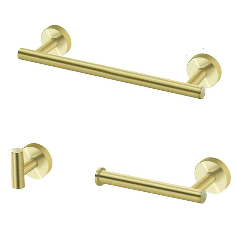 Ensemble de quincaillerie de salle de bain 3 pièces, Or