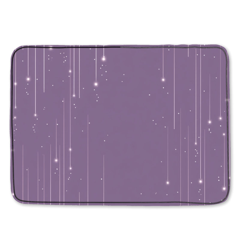 Tapis de bain étoiles, Single - 34" L x 21" W, Abstrait mauve