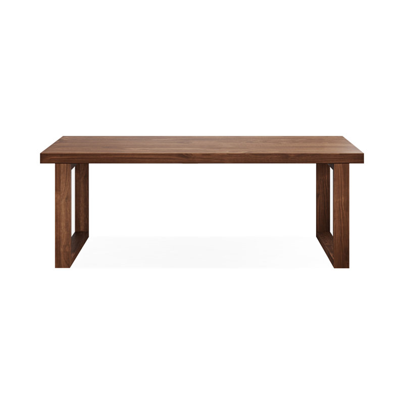 70.87"Light walnut Rectangular Solid Wood desk, H 29,53 po x l 86,61 po x P 27,56 po