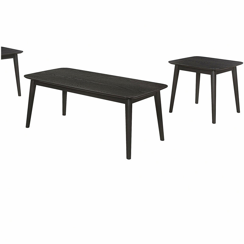 Bivens Black 3-piece Rectangular Coffee Table Set
