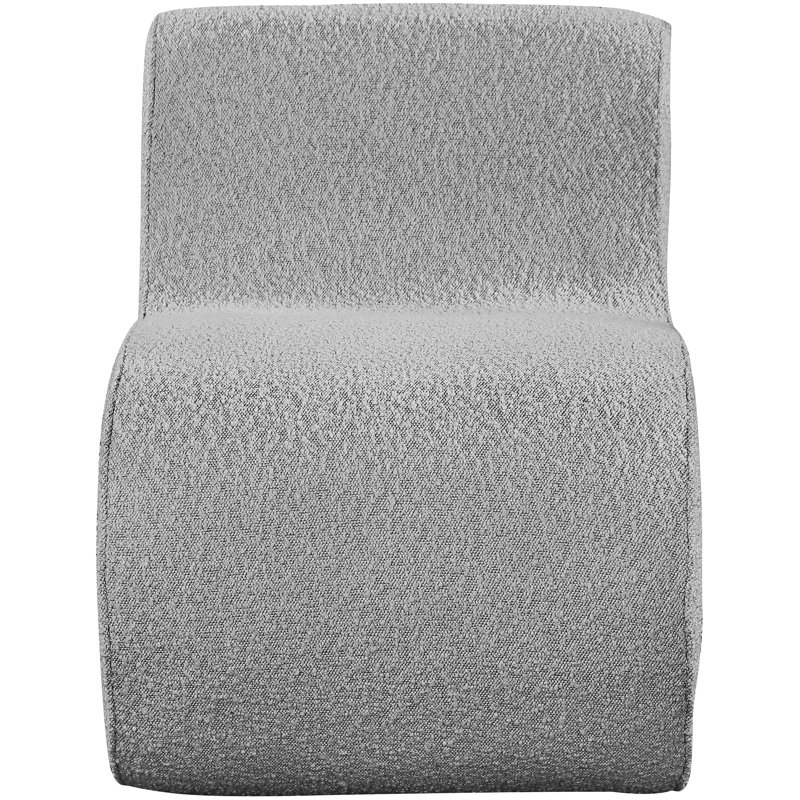 Desiree 22.5" Wide Boucle Fabric Accent Chair, Grey Boucle Fabric