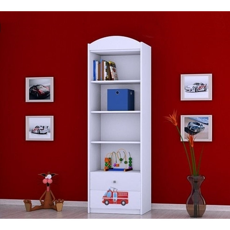 Wayne 183cm H X 60cm W Transportation Kids Cube, White