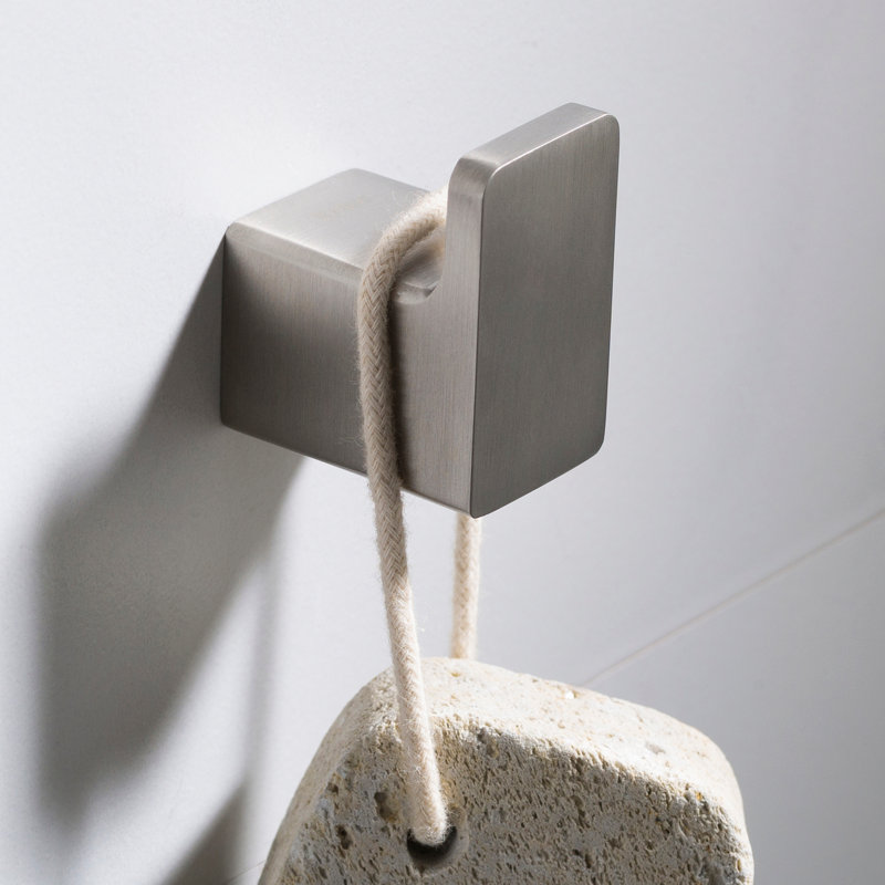 Stelios Wall Mounted Towel Hook, Brushed Nickel