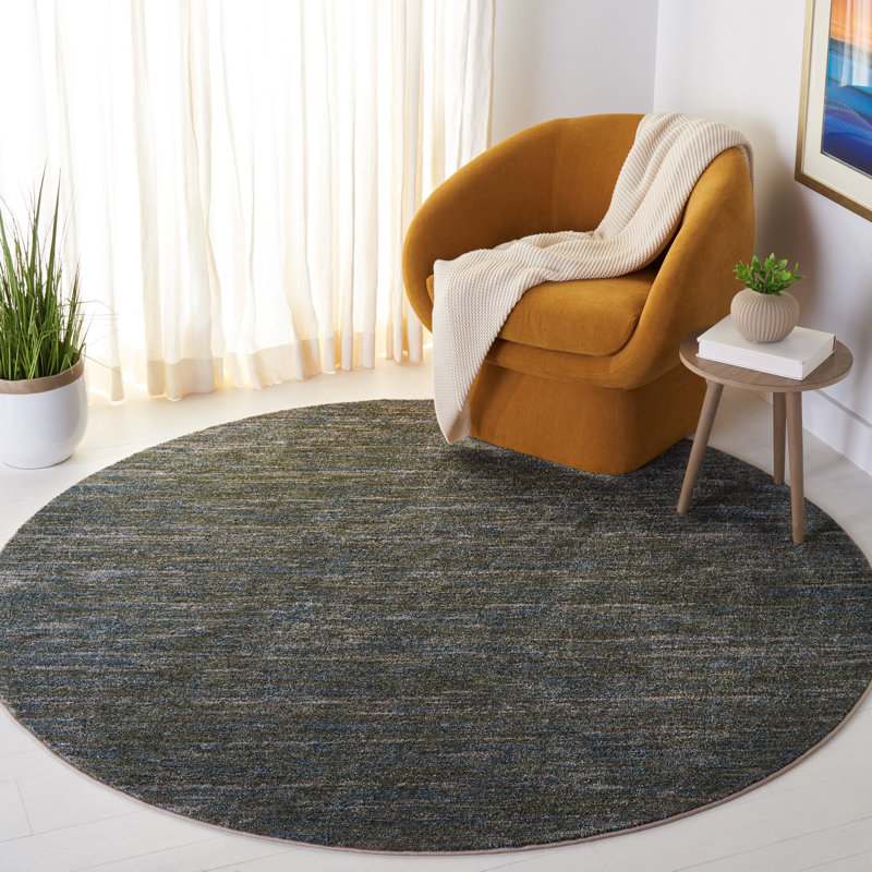 Donlon Performance Abstract Rug, Round 6'7"