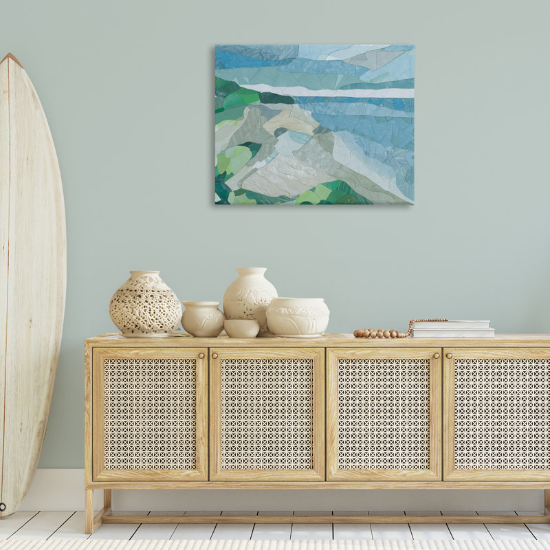 Art mural sur toile Ocean Overpoint Abstraction par Coco Good, H 30 po x l 40 po