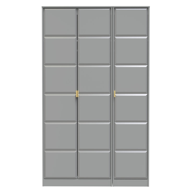 Alcimon 3 Door Wardrobe, Grey