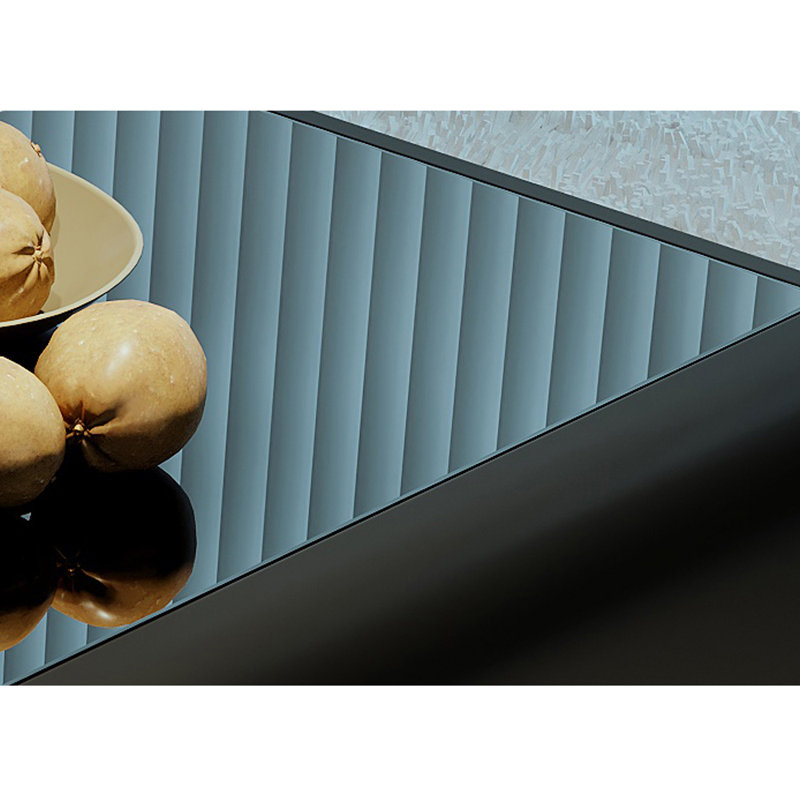 Table basse en acrylique avec rangement, H 12,59 po x L 27,55 po x l 27,55 po