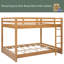 Lit superposé en bois grand avec échelle-1269432127