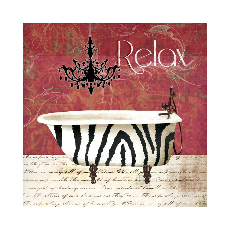 Zebra Bath by Carol Robinson - Wrapped Canvas Print, 45.72 cm H x 45.72 cm W x 1.91 cm D