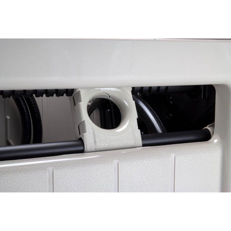 Boîte de rangement pour enrouleur de tuyau pivotant Suncast avec guide de tuyau Smart Trak et bac (paquet de 4)