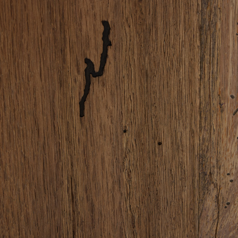 Abaso Dining Bench, Rustic Wormwood Oak