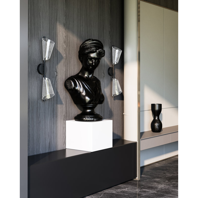 Mulberry 2 - Light LED Wallchiere, Black/Light Guide