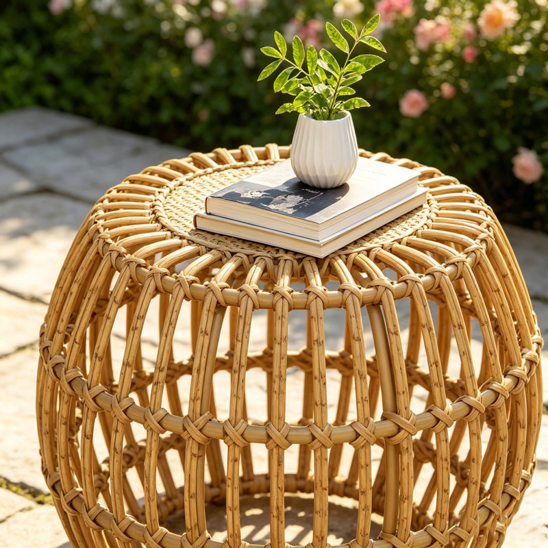 Table d'appoint d'extérieur Mcchristian, 18.5" H x 19.68" W x 19.68" D