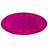 Overdyed Hand-Knotted Wool Modern-Contemporary Pink Area Rug 6' 1" x 6' 1"