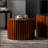 Round Wood Coffee Table for Small Space Living, No Assembly Required, Handcrafted and Durable-2123591128