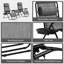 Zero Gravity Chair Set With Side Table, Folding Reclining Chair With Cupholders & Pillows-1662270827