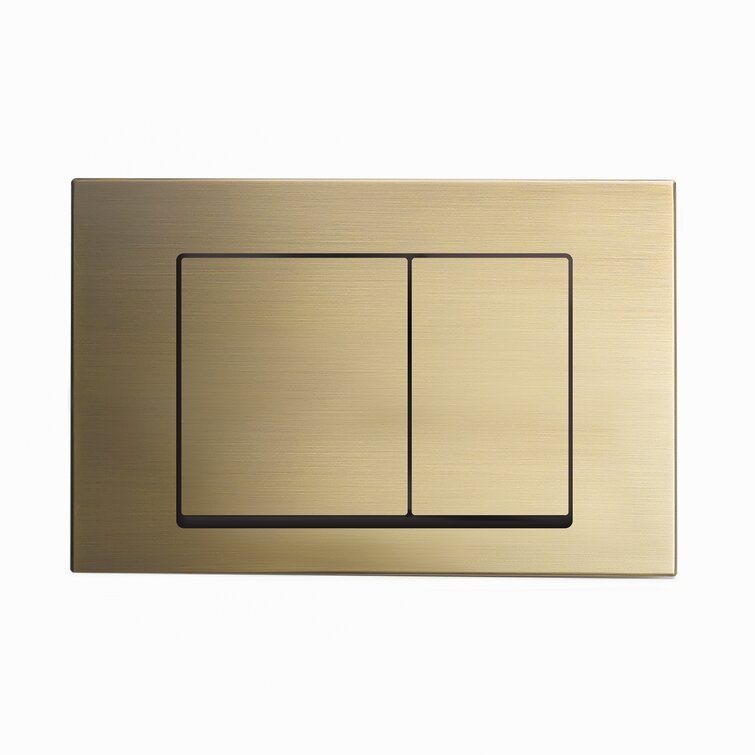 Brushed Brass Gold Toilet Push Button for Mechanical Top Flush Valve Dual  Flush