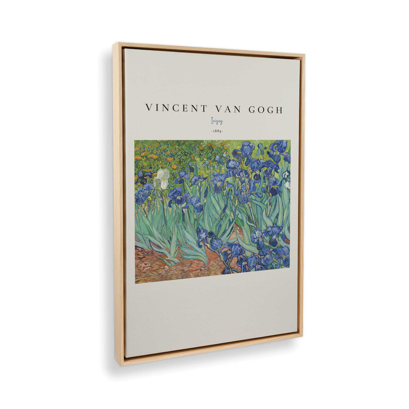 Van Gogh's Irises v2, H 12,75 po x l 8,75 po, Érable américain
