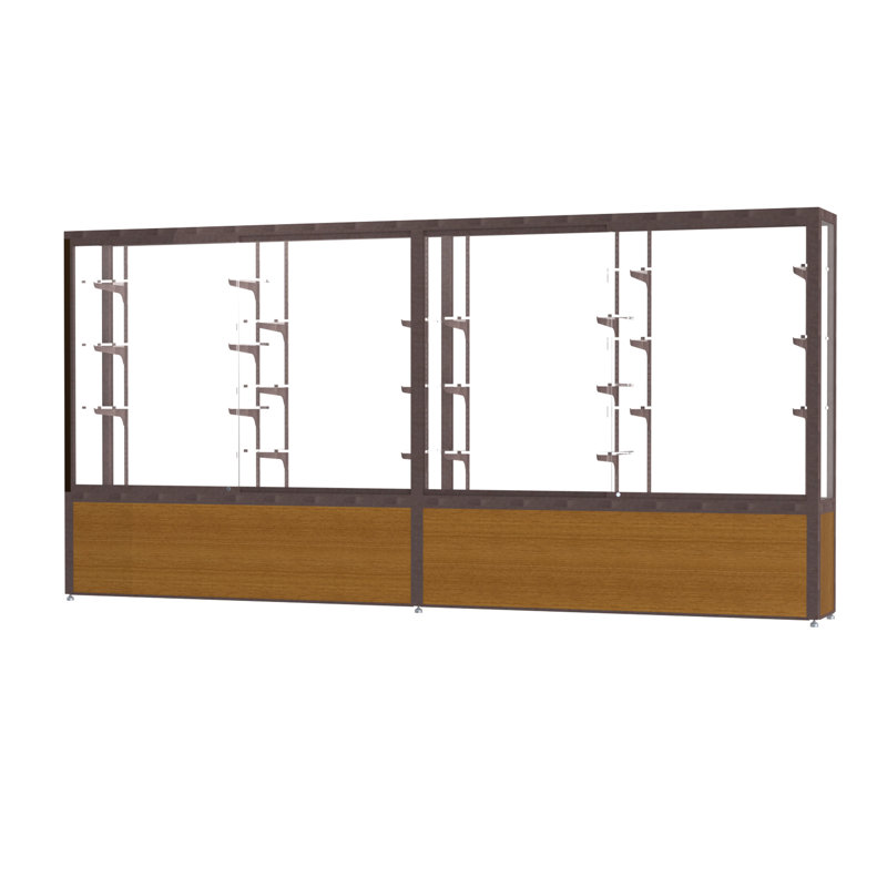 Vitrine en aluminium Défi Series du trophée, Laminé blanc, Satin, H 66 po x l 96 po x P 16 po
