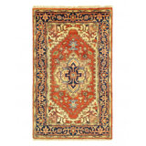 Barriner Hand Knotted Area Rug in Rust