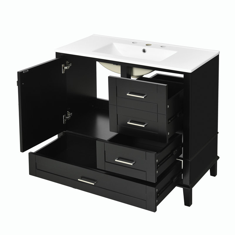 36" Bathroom Vanity, Black