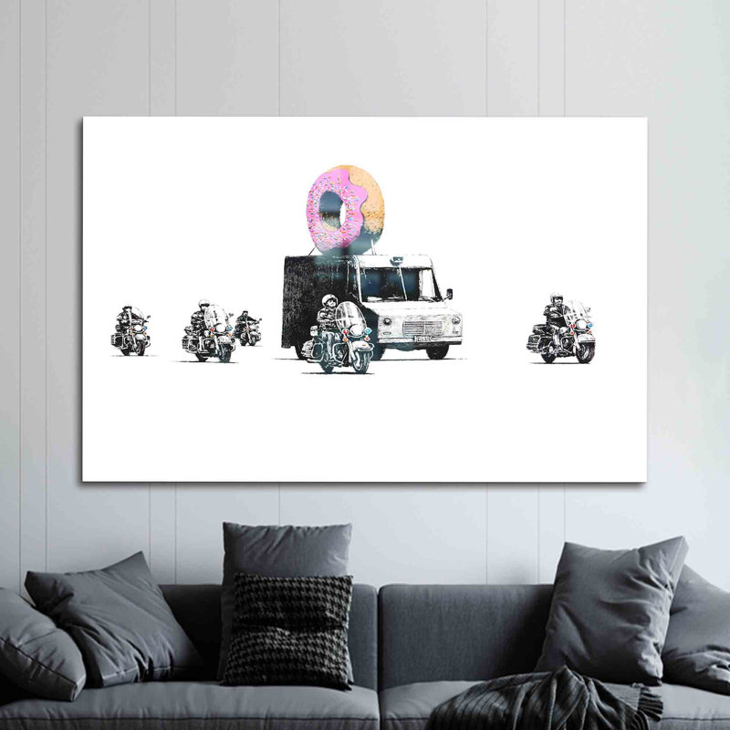 Graffiti abstrait imprimé sur verre trempé pour une décoration murale unique avec Banksy Inspiration | Rectangle