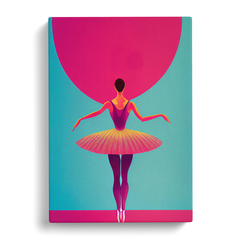 Pop Art Ballerina No.1 - Wrapped Canvas, 50cm H x 35cm W x 3cm D