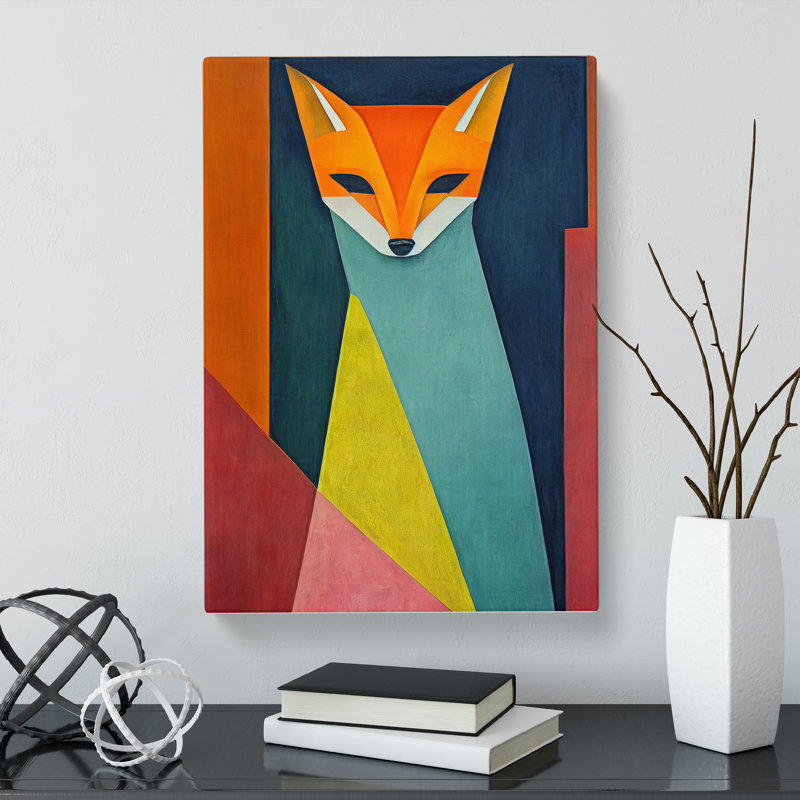 Fox Abstract - Wrapped Canvas, 76cm H x 50cm W x 3cm D