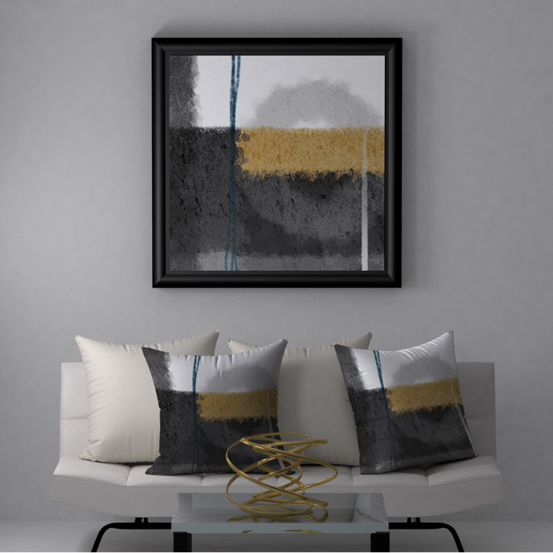 Abstract Throw Pillow, 20" H x 20" W