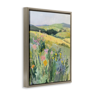 Pastel Landscape Hills Floater Canvas Wall Art by RileyB