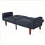 Canapé-lit moderne en cuir PU avec dossier inclinable réglable, conception capitonnée, pieds en bois massif et en métal, canapé de salon
