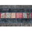 Tapis turc patchwork tissé à la main dans un style rétro éclectique pour l'entrée ou le bureau avec de charmants tons pastel bruns