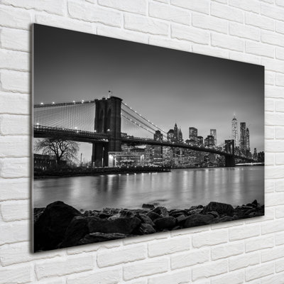 New York - No Frame Print on Glass