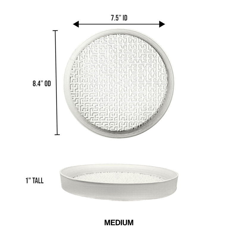 Soucoupe pour plante Nansy, Craie, H 1 po x l 8,4 po x P 8,4 po