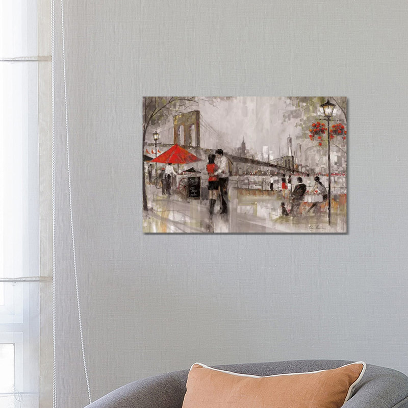 New York Romance by Ruane Manning - Wrapped Canvas Painting, 66.04 cm H x 45.72 cm W x 1.91 cm D