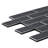 Athena Black 2" x 6" Glass Brick Joint Mosaic Wall & Floor Tile-55594934