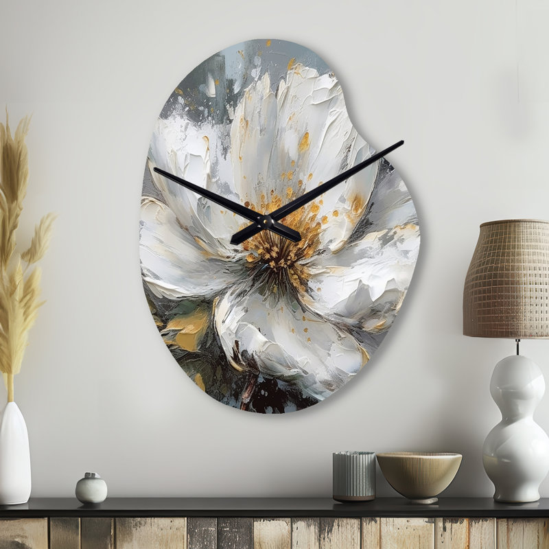 Horloge murale asymétrique blanche, Petit